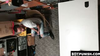 BoyPunish.com - Young perp's raw, intense bending over and fucking by officer Maledom