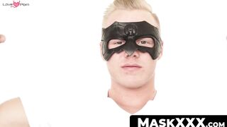 MaskXXX.com - Disguised hunk jacking off his really big cock with ease