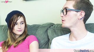 My cute stepsis wants to measure my cock