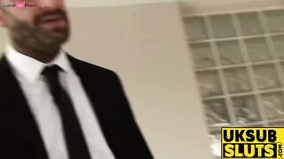 UKSubSluts.com - Big tits brunette Tasha Holz' ass pounding hard with force
