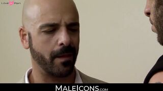 MaleIcons.com - Wolf Hudson's tongue teasing Adam Russo's tight, hairy ass before a w