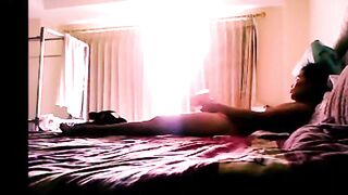 Ebony stepmom caught with huge dildo
