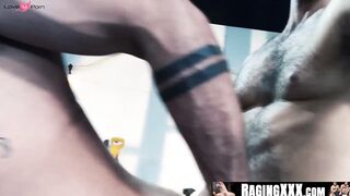 RagingXXX.com - Hardcore bareback sex and rimming with handsome hairy hunks
