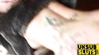 UKSubSluts.com - Tattooed Tallulah's tight anus nailed roughly with passion