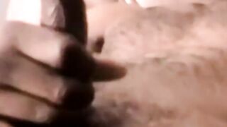 Amateur black dude strips and jacks off his raging cock