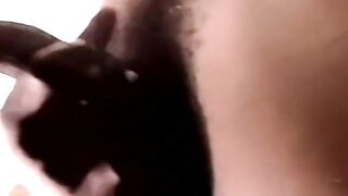 Amateur black dude strips and jacks off his raging cock
