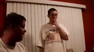 Old and young amateur group cock sucking party with gays