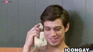 Handsome boyfriends fuck hard right after waking up