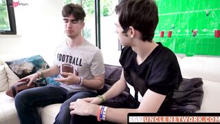 SayUncleNetwork.com - Taboo rimming between twink stepbrothers ends in bareback actio