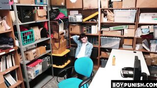 BoyPunish.com - Security guard's raw, hard bareback with a cute twink perp in a hot,