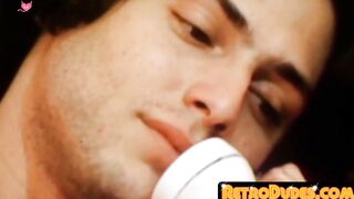RetroDudes.com - Handsome dude double teamed by vintage backdoor bandits