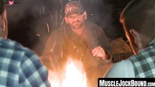 MuscleJockBound.com - Outdoor domination of a submissive jock by a wild and muscular