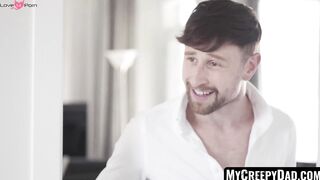MyCreepyDad.com - Naughty twink gets rimmed and raw fucked by tattooed stepdad