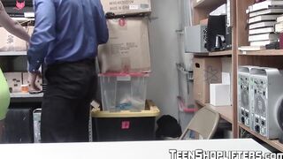 Young babe railed by the officer after being caught stealing