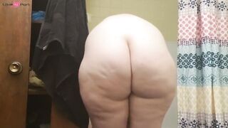 stepdaughter's round ass and lush hairy twat