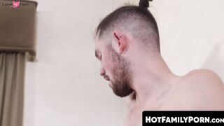 HotFamilyPorn.com - Pale young stud raw banged after giving hot fellatio hard