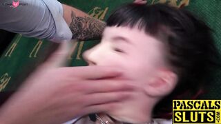Tattooed Lara Malvo endures rough spanking and wild sex