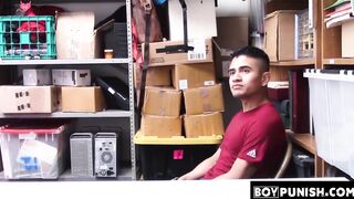 BoyPunish.com - Young Latino's devastating raw fuck by a security officer's bare, fat