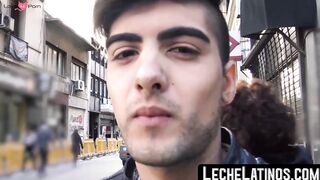 LecheLatinos.com - Handsome Latino takes a raw cock in his ass before getting paid