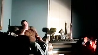 Chubby white gay gets his balls and cock licked by black dude