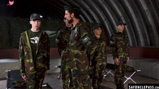 Sergeant Joris Leonard hates late and gives strict naughty discipline