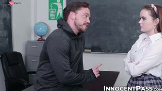 Brunette River Fox wont report what I did after puncturing her pussy with my erect ne