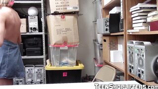 Adorable young babe gives an officer everything he wants