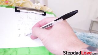 Asian teen Jade Luv pounded by stepdad and swallowed big cum