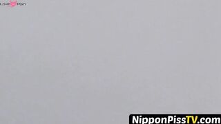 NipponPissTV.com - Young Japanese sweetie showing her pissing style off outdoors