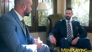 Suit and tie Bruno Max and Dani Robles anal hammering hard