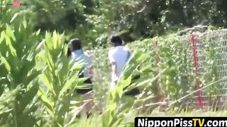 NipponPissTV.com - Japanese schoolgirls go to their favorite place to pee outdoors