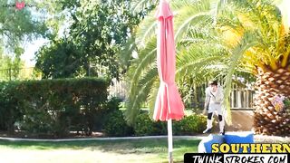 TwinkStrokes.com - Skinny dude deepthroats his friend's cock in sloppy cock worship