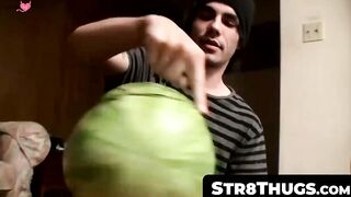 Str8Thugs.com - Three horny twinks engage in a shared jack off session with a messy f