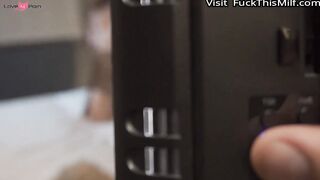 I help my friend with her onlyfans (she forgets the dildo and uses my cock in her ass