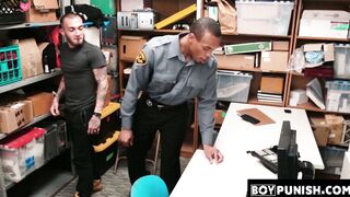 BoyPunish.com - Young tattooed shoplifter's raw, intense ass fucking by an ebony guar