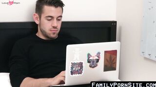 FamilyPornSite.com - Stepson takes control: daddy's ass is his for the taking