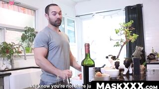 MaskXXX.com - Big cocked hunk's post-cooking wanking session is a real treat