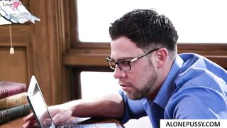 skylar vox assistant makes her boss work for intense sex