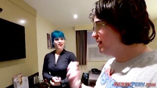 Yorkshire geek watches huge big titted brit