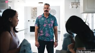 Perv stepdad fucking asian stepdaughters