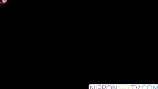 NipponSexTV.com - Busty Japanese hottie pleasures her pussy with tiny vibrator