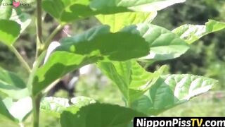 NipponPissTV.com - Schoolgirls from Japan peeing while taking a hike outdoors