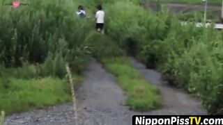 NipponPissTV.com - Real Japanese schoolgirls peeing in the outdoors openly