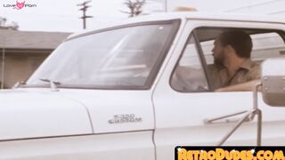 RetroDudes.com - Classic homosexual studs enjoy wild threeway ass banging