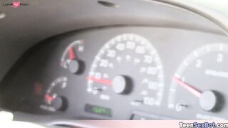 Hot teen trying to pass her driving test