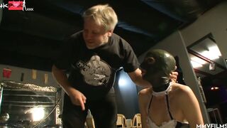 Masked sub gets booty spanked