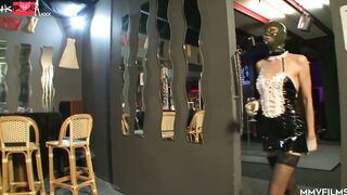 Masked sub gets booty spanked