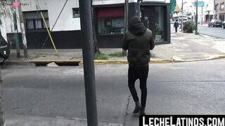 LecheLatinos.com - Pierced Latino sucks dick POV before an outdoor raw fuck