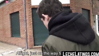 LecheLatinos.com - Pierced Latino sucks dick POV before an outdoor raw fuck