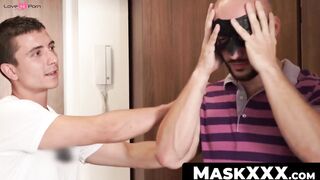 MaskXXX.com - Hot and masculine bald stud bareback rams bottom bitch with ease